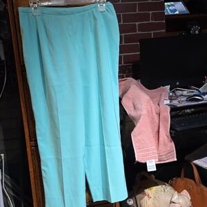 Alberto Makali ~ Aqua Blue/Green Fully Lined Dress Pants